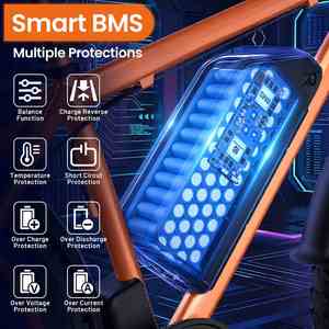 Batería de Litio Recargable de 60V 20AH para Tubo Inferior, con BMS de 50A y Celdas 21700, Compatible con Cargador de 1500W para Motor de Bicicleta Eléctrica (Stock en EE. UU.) - Product Image 3