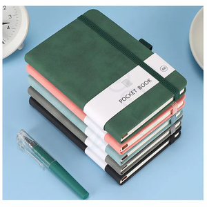 Carnets de notes et planificateurs réutilisables en cuir à grille de points, personnalisables, effaçables, style vintage, pour étudiants et école - Product Image 5