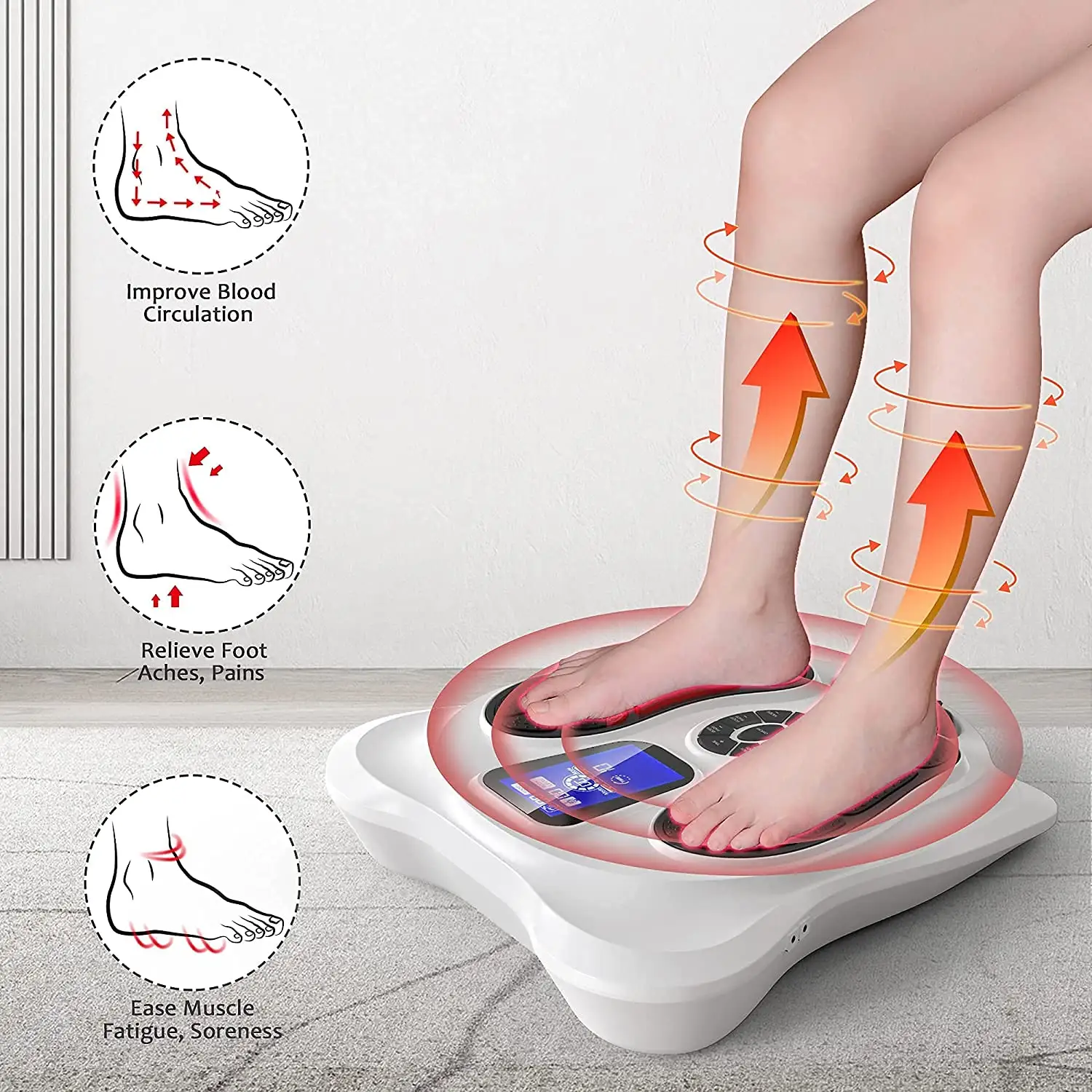 Nuevo Producto de infrarrojos decenas EMS masajeador de pies con electrodo paster