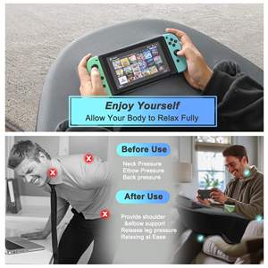 Almofada De Leitura De Espuma De Memória Macia 2 Pockets Laterais Cup Holders Almofada Confortável Gaming Lap Rest Bed Uso Do Hotel Massagem Elegante - Product Image 6