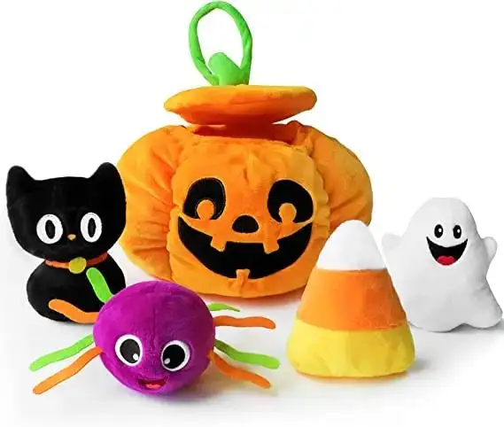Personalizado mi primera calabaza de Halloween juguetes de calabaza de peluche gato araña fantasma caramelo maíz para bebés niñas niños