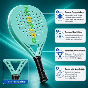 Racchette da <span class=keywords><strong>Padel</strong></span> Professionali OEM Personalizzate, Superficie 100% Carbonio 3K 12K 18K 24K, Raqueta De <span class=keywords><strong>Padel</strong></span> in Fibra di Carbonio - Product Image 1