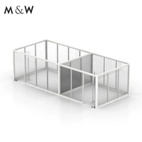 Cloison de séparation en verre pour bureau, cloison de séparation en verre pour salle de cinéma VIP insonorisée, cadre en aluminium modulaire professionnel de qualité supérieure M&W