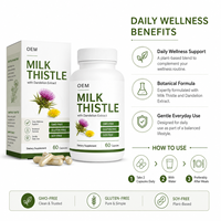 Capsules Botaniques de Chardon-Marie et Pissenlit pour Routine Bien-être – Complément Herbal Marque Blanche OEM ODM Formule Emballage Fourniture
