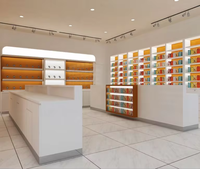 Vitrine à lunettes en bois haut de gamme personnalisée, meuble de présentation moderne et luxueux sur pied