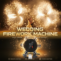 Système de Tir de Feux d'Artifice Froids Bride Pyrotechic à Télécommande Sans Fil, 6 ou 12 Canaux, avec Batterie Rechargeable et Roue de Rotation Unique Effet Moulin à Vent