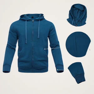 Conjunto Deportivo de Invierno para Hombre Soccer Max Pro, Sudadera con Capucha y Pantalones Deportivos de Poliéster y Algodón, 2 Piezas - Product Image 1