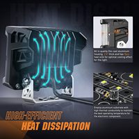 Luces LED Laterales de 4 Pulgadas con DRL Ámbar, 20W, Combinación de Luz de Trabajo y de Carretera, Cubos LED para Camionetas Todoterreno, ATV, UTV
