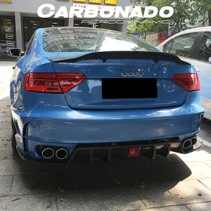 Serat Karbon T Bagasi Gaya FRP Spoiler untuk 2013-2015Audi A5 S5 Sedan 4Dr