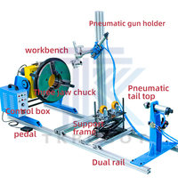 TKweld Mini 1 Rotateur axial de soudage, table rotative, positionneur, mandrin de fixation, petite charge utile 10kg/5kg, vitesse de rotation 2-19r/min, inclinaison