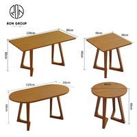 Ensemble de table et de chaises pour café style similaire, thé au lait, dessert, restaurant, canapé en cuir, chaise en bois massif