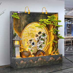 Pared de Agua Rectangular China, Rocalla de Fibra de Vidrio, Pantalla de Partición Impermeable con LED, Adornos de Fuente para Jardín y Hogar - Product Image 2