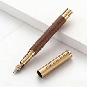 Stylos en bois de luxe de haute qualité avec logo personnalisé, stylo plume pour hommes, diamètre d'écriture 0,7 mm, idéal pour offrir en cadeau - Product Image 3