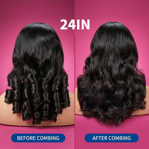 Peluca Bob sin pegamento para mujer, pre-arrancada, con ondas corporales, de cabello humano, lista para usar, 250% brasileña, peluca frontal de encaje HD 13x4 - Product Image 2