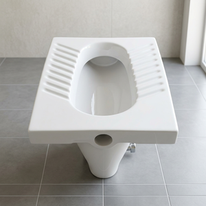 WC en céramique Chaozhou, système de chasse d'eau compact pour salle de bain, cuvette à la turque avec couvercle et réservoir - Product Image 4