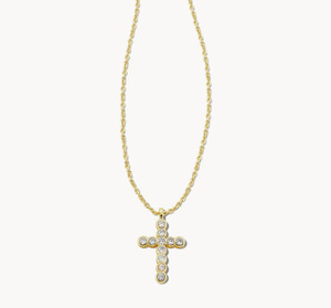 Collar Religioso de Acero Inoxidable Chapado en Oro de 18K con Cruz de Ópalo, Resistente al Deslustre, de Fanhua Jewelry KS Jewelry - Product Image 5