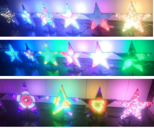 DC12V Auto RGB LED Star Shape Panel Light Fun Attraction Fairground Lights avec alimentation IP65 PC Corps de lampe - Product Image 6