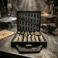 Boîte à outils populaire pour grossistes OEM d'usine, 99 pièces, coffret métallique, jeu de forets HSS à revêtement titane pour le perçage du bois et du métal