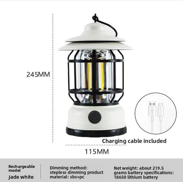 Retro lantern charging-white