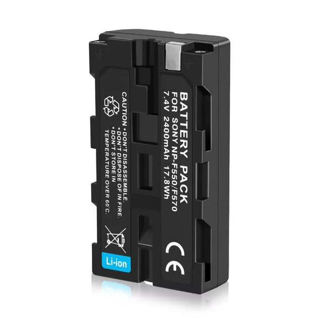 NP F550 Camcorder Camera Photography Lithium 2400mAH Battery Pack 7.4V 19.24W/32.6W Rechargeable for Studio Video