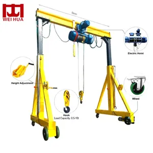 Tùy chỉnh chiều cao có thể điều chỉnh chùm đơn 1ton 2ton 3ton 4ton 5ton 6ton 10ton nhỏ di động di động giàn cần cẩu