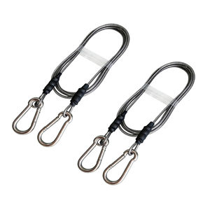 Cordon <span class=keywords><strong>de</strong></span> pêche <span class=keywords><strong>en</strong></span> fil d'acier haute résistance avec doubles mousquetons <span class=keywords><strong>en</strong></span> acier inoxydable, corde <span class=keywords><strong>de</strong></span> protection anti-perte pour canne à pêche <span class=keywords><strong>en</strong></span> <span class=keywords><strong>mer</strong></span> et <span class=keywords><strong>en</strong></span> bateau - Product Image 1