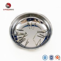 Ensemble de plateaux magnétiques en acier inoxydable, bol magnétique permanent avec couvercle pour vis, écrous, boulons, douilles
