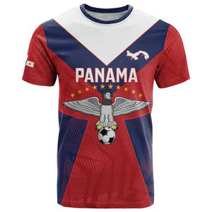 Camiseta Deportiva Personalizada para <span class=keywords><strong>Hombre</strong></span>, Manga Corta, Cuello Redondo, Diseño de Águila de Panamá, para Entrenamiento de Fútbol 2026 - Product Image 1