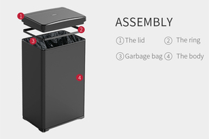 <span class=keywords><strong>Cubo</strong></span> de <span class=keywords><strong>Basura</strong></span> Inteligente para Cocina de 30L (8 Galones), con Sensor de Alimentos, Impresión Láser OEM, Venta al Por Mayor - Product Image 5
