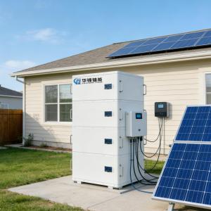 แบตเตอรี่ลิเธียมแบบไฮบริด/ออฟกริด Huajin Low 10kWh 6000 รอบการใช้งาน  แบบต่อพ่วงได้ สำหรับเก็บพลังงานแสงอาทิตย์ภายในบ้าน - Product Image 1