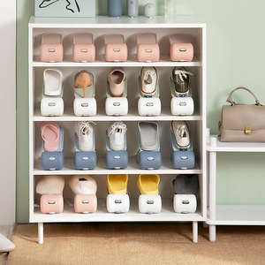 HeDou <b>Shoe</b> <b>Rack</b> 2 Layers Adjustable Height Standing Type Home <b>Storage</b> Solid Color Rectangular Design - Product Image 1
