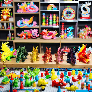 Esqueletos impresos en 3D personalizados de alta calidad Tyrannosaurus Rex Triceratops Stegosaur novedad juguetes de mordaza dragón simulación juguete conjunto - Product Image 2