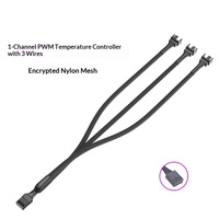 Câble adaptateur répartiteur de ventilateur PWM 4 broches 1-2 pour ventilateur de refroidissement CPU d'ordinateur, câble d'extension d'alimentation prenant en charge le répartiteur de ventilateur de châssis 3 broches 27 cm