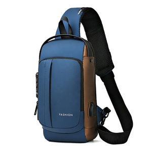 Bolsa tipo crossbody de ombro masculina personalizável, bolsa de peito à prova d'água da moda com recurso <span class=keywords><strong>anti</strong></span>-roubo para o verão e a primavera - Product Image 1