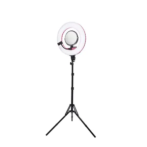 Professional Manufacturing Three colors Portable Video Broadcast Ring Light With Tripod Stand beauty salon