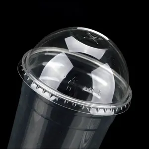 95 mm 일회용 맞춤형 투명 플라스틱 PET 플라스틱 뚜껑 도매 돔 뚜껑