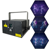 Luz láser para fiesta de baile, espectáculo de club nocturno profesional de 16W, programa 3D, control RGB DMX512, a la venta