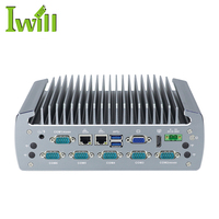 Computadora Industrial sin Ventilador IBOX-706 Plus, Sistemas Barebone, 2 Lan, Mini PC ITX I5 con 6 RS232