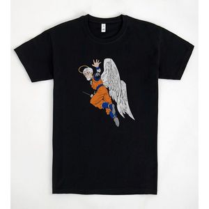 T-Shirt Son Peppe Nera con Design Angelo, Abbigliamento Promozionale - Product Image 1