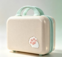 Vente en gros de trousse de maquillage personnalisée de 14 pouces, boîte de rangement cosmétique portable, organiseur de voyage avec fermeture éclair