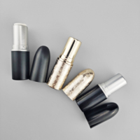 Bullet Shape Design Glitter Gold Color Lipstick Container Tube de rouge à lèvres de luxe pour MAC