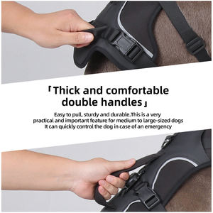 สายจูง<span class=keywords><strong>สุนัข</strong></span>แบบมีหูจับ สะท้อนแสงสำหรับใช้งานกลางแจ้ง <span class=keywords><strong>พ</strong></span>ร้อมช่องใส่ติดตั้งอุปกรณ์ระบุตำแหน่ง ไม่รั้ง ปรับได้ แบบเสื้อกั๊กยุทธวิธีสำหรับสัตว์เลี้ยง - Product Image 6