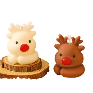 Bougies parfumées de Noël, décorations de bougies en forme de rennes et de bonhommes de neige de Noël, cadeaux créatifs, souvenirs de bougies de Noël en gros - Product Image 5