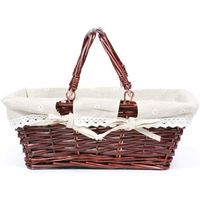 Panier en jonc de mer avec couvercle, en raphia, pour la plage, le voyage, le pain, le pique-nique, en toile, paniers économiques en coton, avec poignée en tissu de luxe et doublure