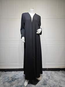 Bordado <span class=keywords><strong>de</strong></span> las mujeres abierto Abaya vestido musulmán islámico Cardigan Dubai Kaftan Robe - Product Image 6