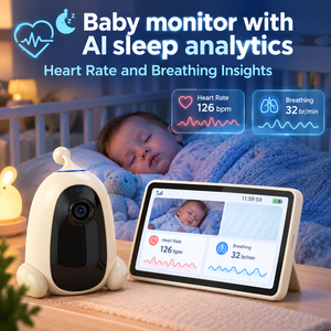 Monitor para Bebés con Intercomunicador Bidireccional y Canciones de Cuna, Valla Virtual IA de 7 Pulgadas y 2K, con Análisis del Sueño por IA y Detección de Llanto por IA - Product Image 1