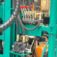 Foreuse rotative diesel pour puits d'eau de 200 m avec pompe à boue, mini-machine de forage autonome