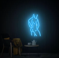 Bel homme enseigne au néon cadre en aluminium Modules LED étanches aux intempéries écologique extérieur ovale 5000 Lumens support mural