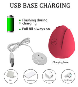 Jouets érotiques vibrants en forme de rose miniature, avec succion du clitoris et du mamelon, en forme de <span class=keywords><strong>tulipe</strong></span> rouge, violette et verte - Product Image 5