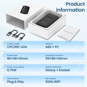 <span class=keywords><strong>Carlinkit</strong></span> El más nuevo <span class=keywords><strong>A2A</strong></span> con cable a inalámbrico AI Box Android auto Dongle Compatible con 98% de modelos de automóviles - Product Image 2